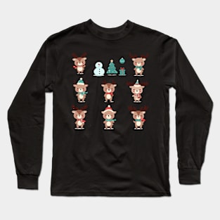 Reindeer Cuties Set Long Sleeve T-Shirt